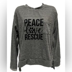 Woman’s Peace Love Rescue Long sleeve shirt